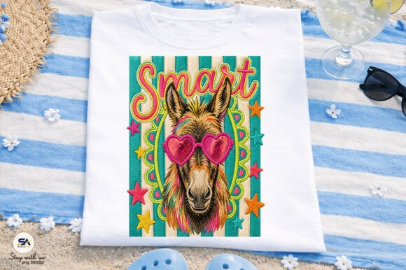 Download Smart Donkey Striped Preppy PNG Design - Smart Collection