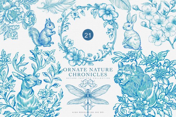 Download Turquoise Chinoiserie Floral Animals - Animal Collection