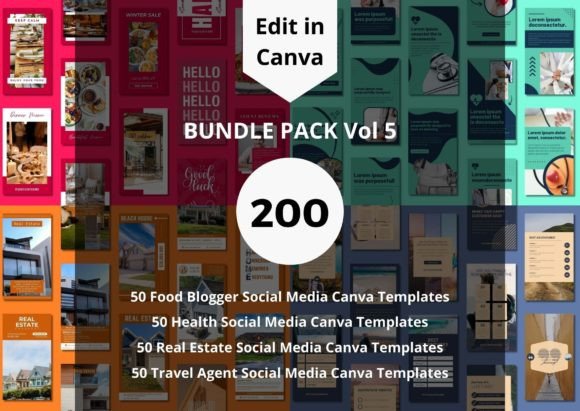Download Social Media Canva Templates Bundle - Premium Resources