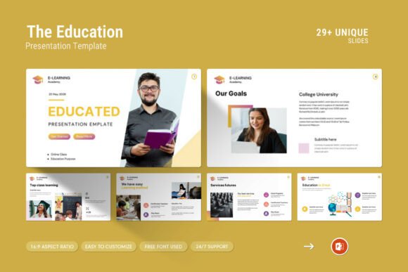 Download Education PowerPoin PresentationTemplate - Education Collection