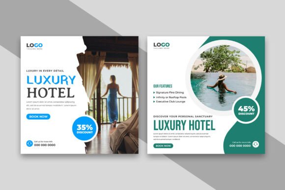 Download Luxury Hotel Social Media Post Banner - Social Collection