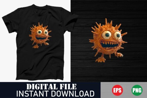 Download Cute but Scared Virus Graphic Tee - Care Collection