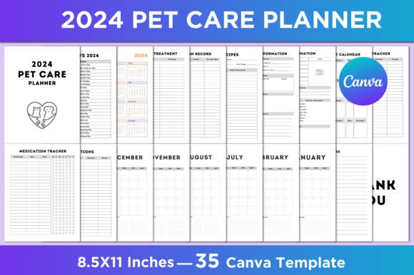 Download 2024 Pet Care Planner Canva Interior - Care Collection