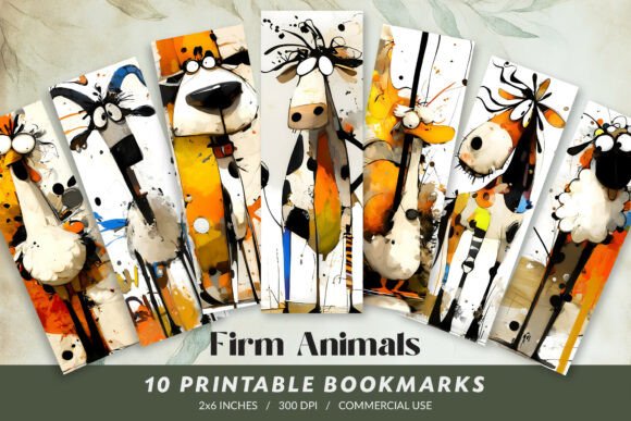 Download Whimsical Firm Animals Bookmarks - Animal Collection